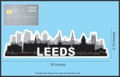 10in x 3in Leeds Skyline Sticker