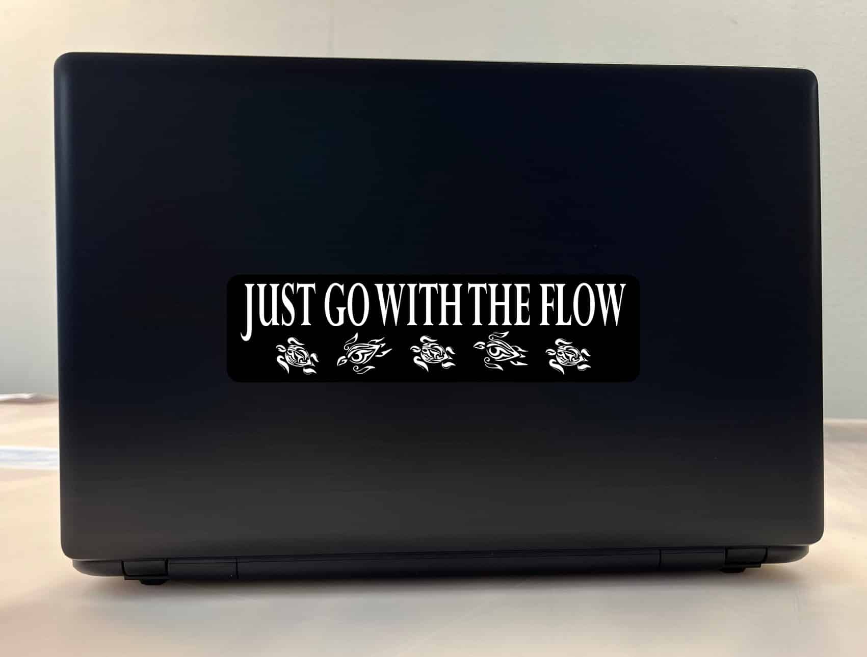 8in x 2in Just Go With the Flow Sticker