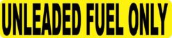 Yellow Unleaded Fuel Only Magnet