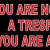 Stop You Are No Longer a Trespasser You Are a Target Sticker