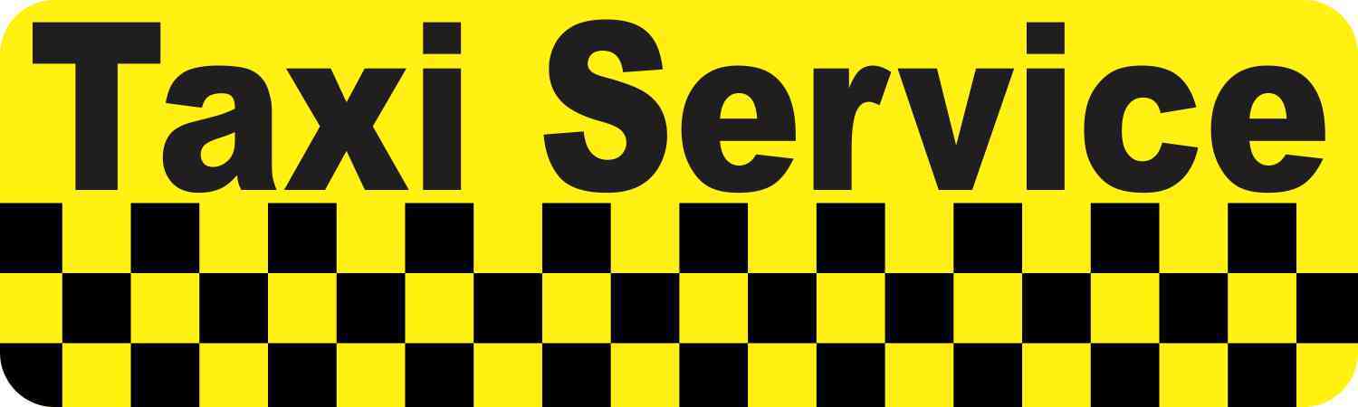Taxi Service Bumper Sticker