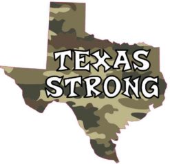 Die Cut Camo Texas Strong Sticker
