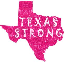 Die Cut Pink Texas Strong Sticker