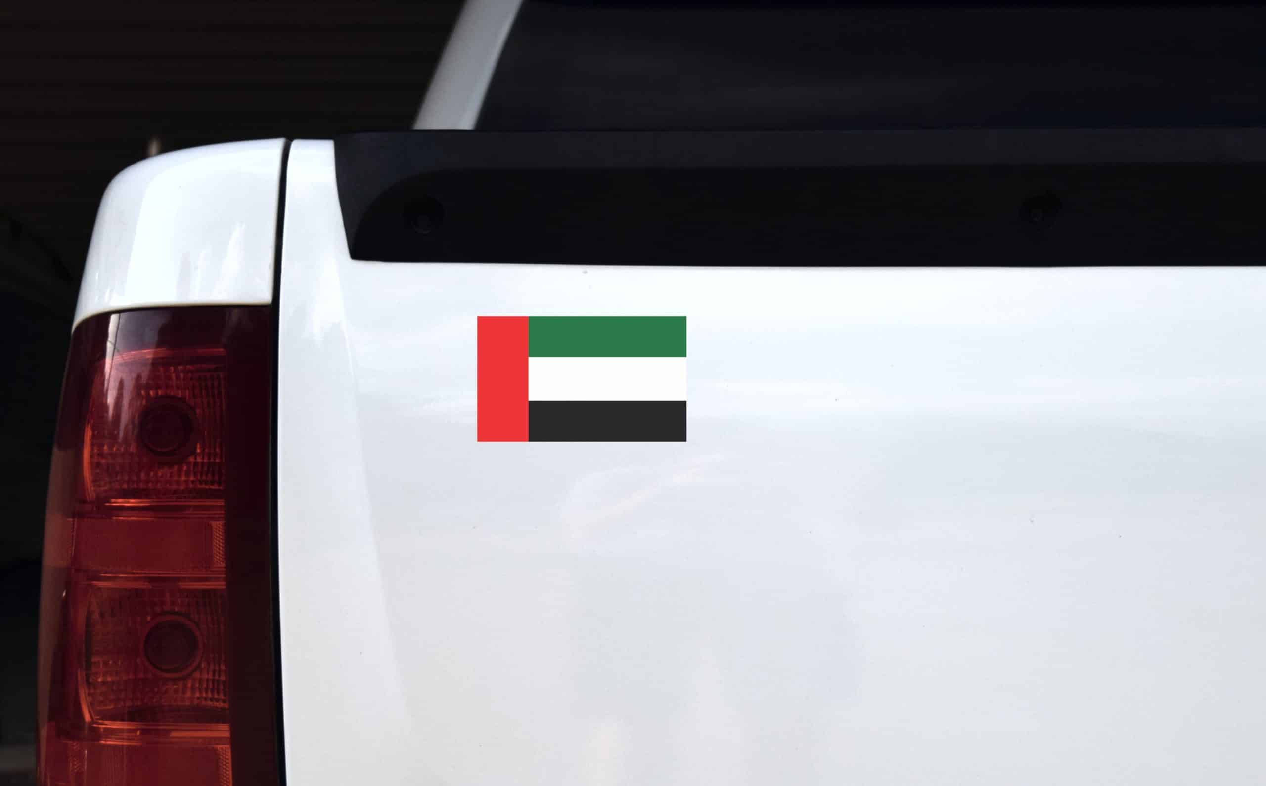 5inx3in United Arab Emirates Flag Sticker Luggage Car Window Bumper Decal - Image 4