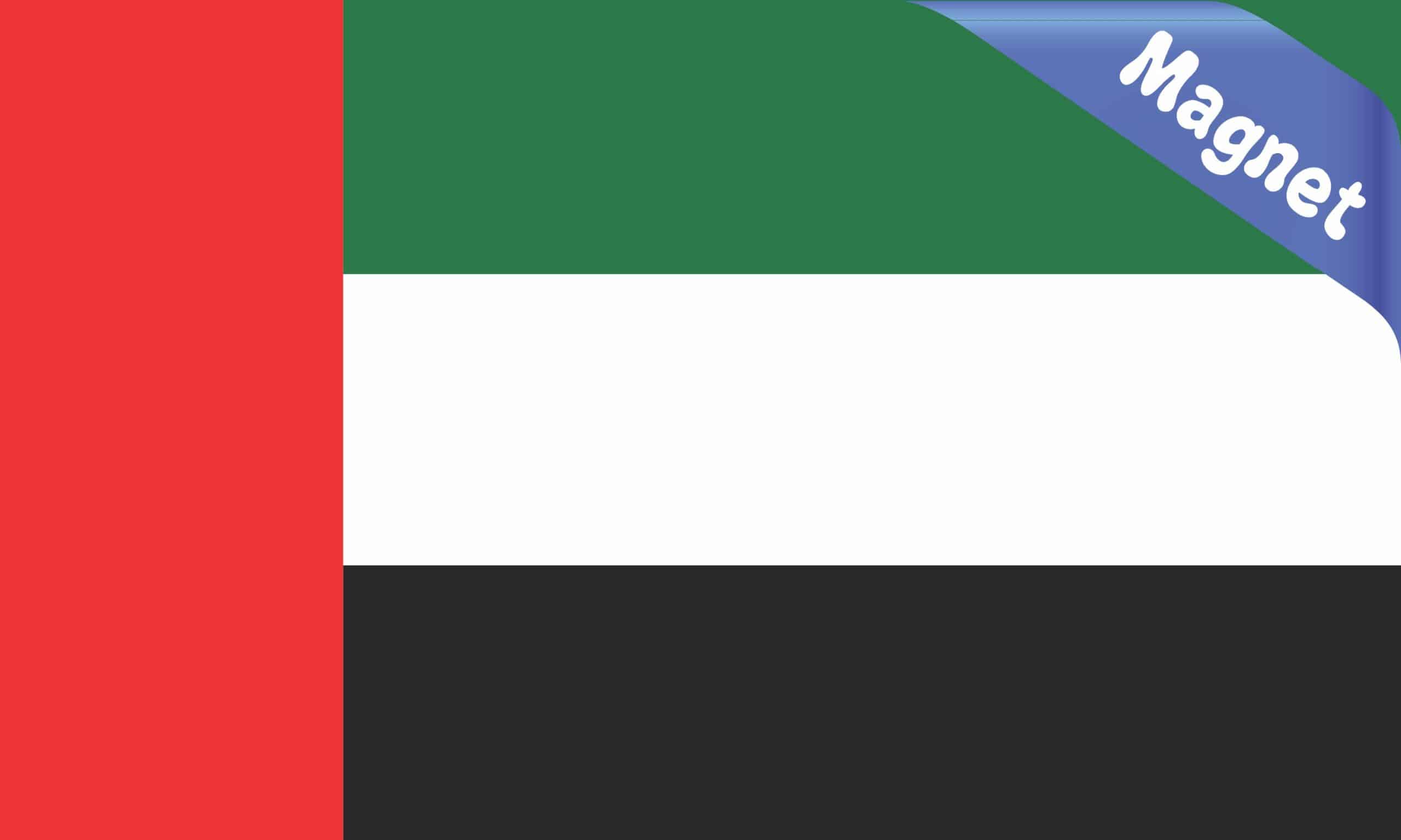 5x3 United Arab Emirates Flag Magnet Vinyl Magnetic Vehicle Bumper Magnets - Image 2