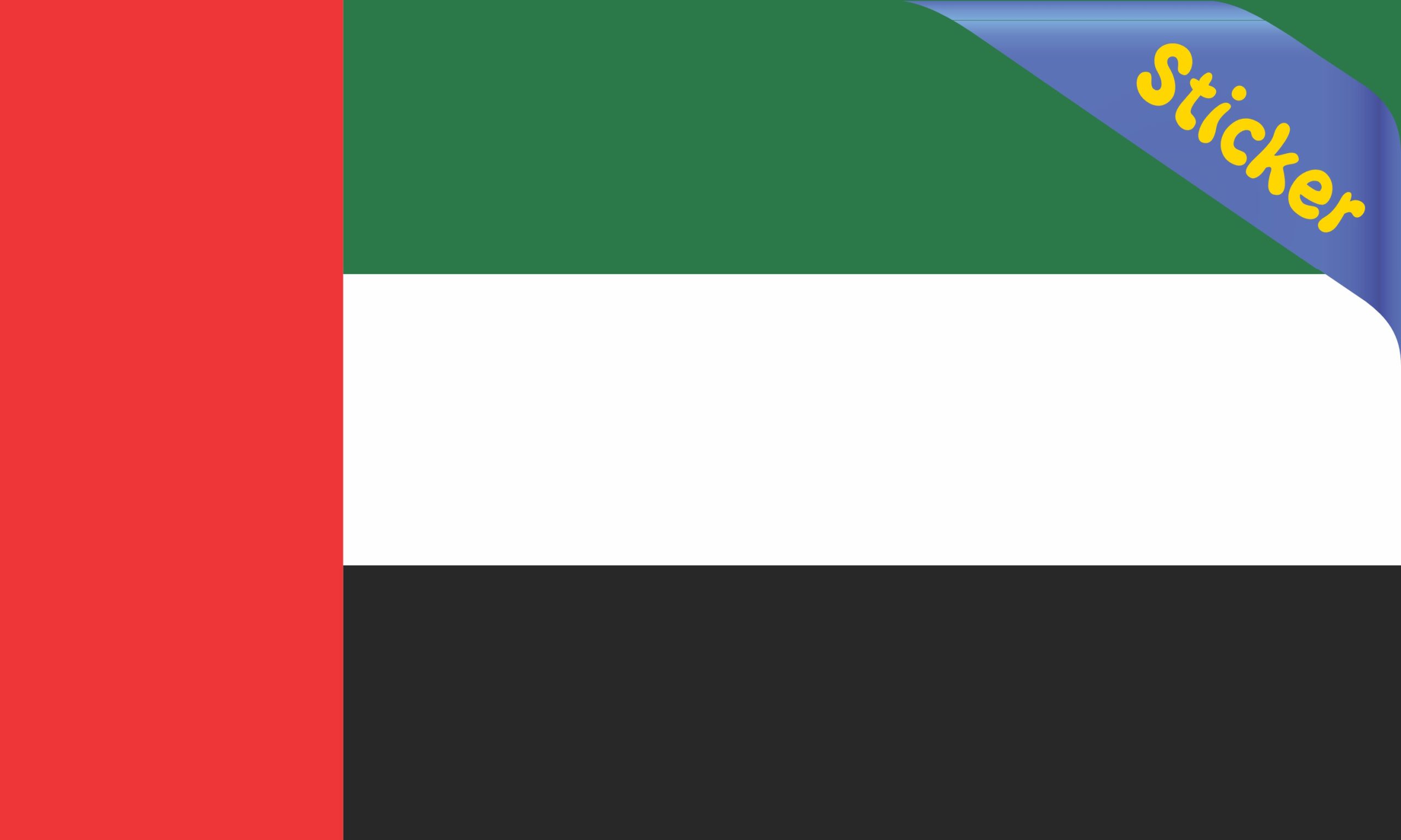 5inx3in United Arab Emirates Flag Sticker Luggage Car Window Bumper Decal - Image 2