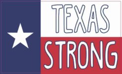 Texan Flag Texas Strong Sticker