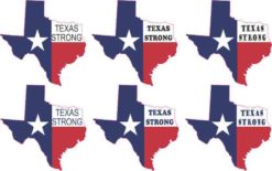 Die Cut Texas Strong Stickers