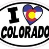Oval I Love Colorado Sticker