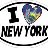 Oval I Love New York Sticker