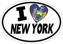 Oval I Love New York Sticker
