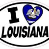 Oval I Love Louisiana Sticker