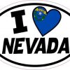 Oval I Love Nevada Sticker