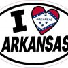 Oval I Love Arkansas Sticker