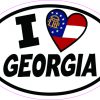 Oval I Love Georgia Sticker