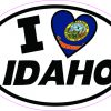 Oval I Love Idaho Sticker