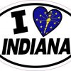 Oval I Love Indiana Sticker
