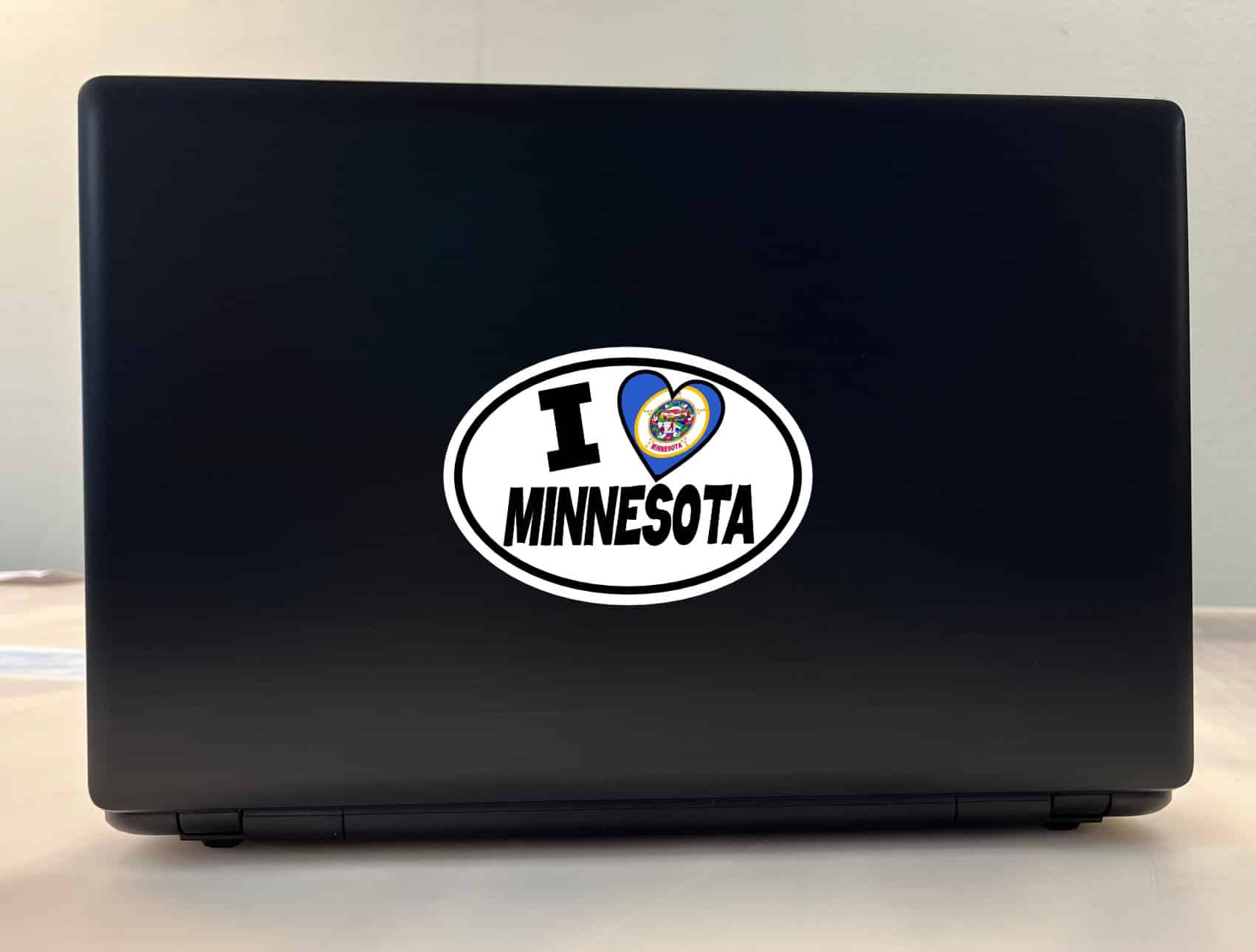 5in x 3.5in Oval I Love Minnesota Sticker - Image 3