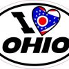 Oval I Love Ohio Sticker