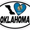 Oval I Love Oklahoma Sticker