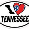 Oval I Love Tennessee Sticker