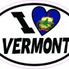 Oval I Love Vermont Sticker