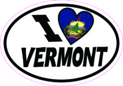 Oval I Love Vermont Sticker