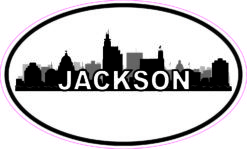 Oval Jackson Skyline Sticker
