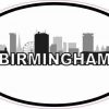 Oval Birmingham Skyline Sticker