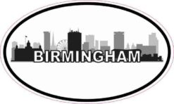 Oval Birmingham Skyline Sticker