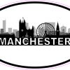 Oval Manchester Skyline Sticker