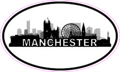 Oval Manchester Skyline Sticker