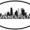 Oval Minneapolis Skyline Sticker
