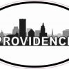 Oval Providence Skyline Sticker