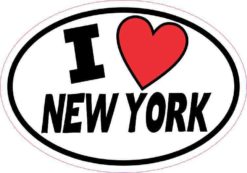 Oval I Love New York Sticker