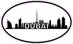 Oval Dubai Skyline Sticker