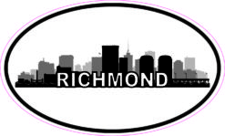 Oval Richmond Skyline Sticker