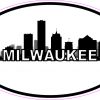 Oval Milwaukee Skyline Sticker