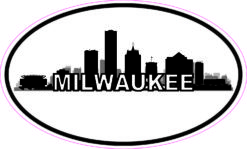 Oval Milwaukee Skyline Sticker