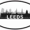 Oval Leeds Skyline Sticker