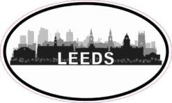 Oval Leeds Skyline Sticker