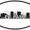 Oval El Paso Skyline Sticker