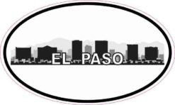 Oval El Paso Skyline Sticker