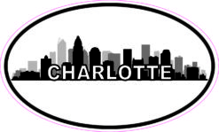 Oval Charlotte Skyline Sticker