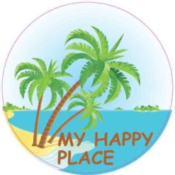 My Happy Place Beach Sticker