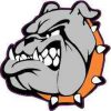 Orange Collared Bulldog Mascot Stickers