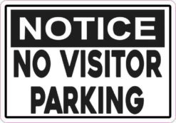 Notice No Visitor Parking Magnet