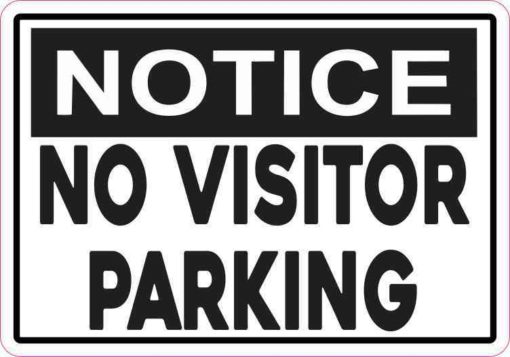 Notice No Visitor Parking Sticker