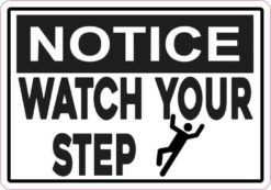 Symbol Notice Watch Your Step Magnet
