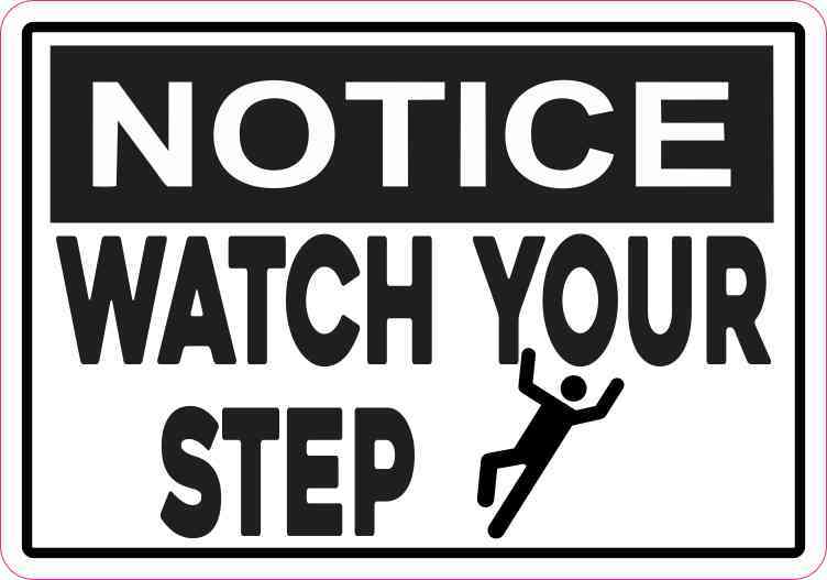 Symbol Notice Watch Your Step Magnet